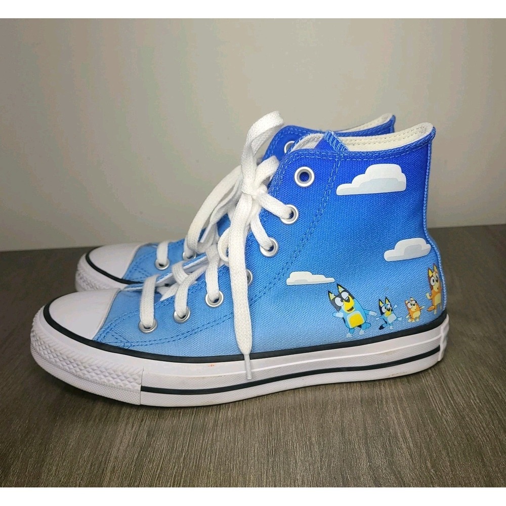 Converse x Bluey Chuck Taylor All Star High Top Womens 6.5 Youth 4.5 Blue